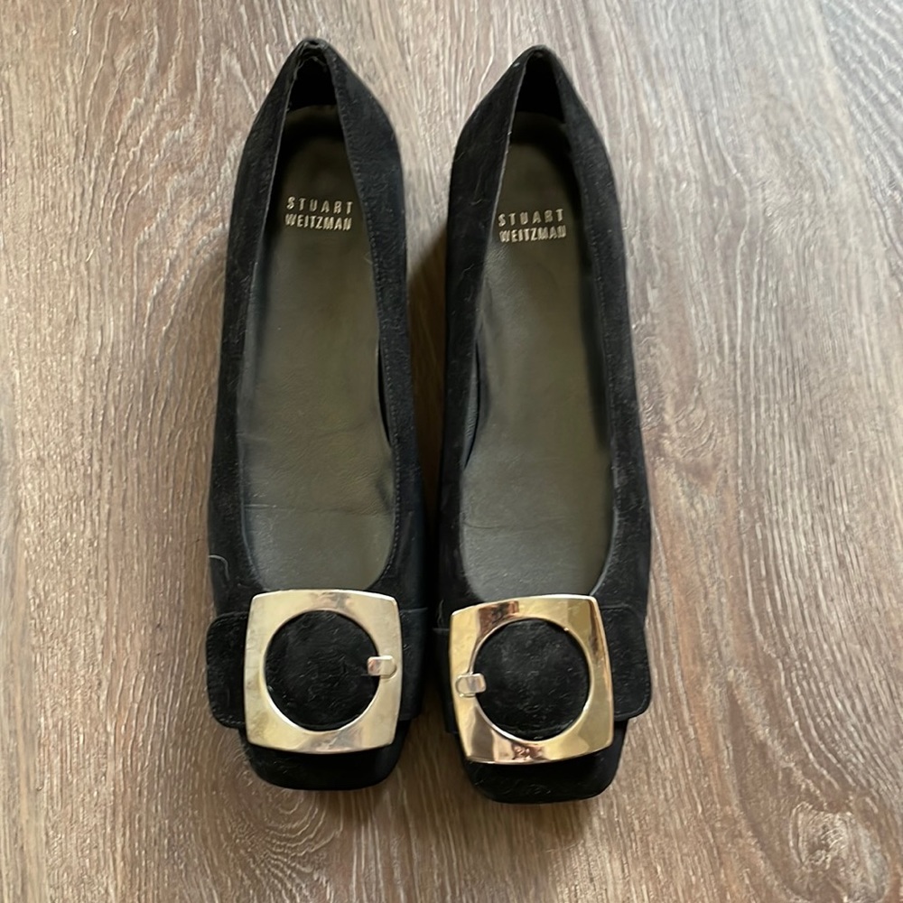 Stuart Weitzman Black Suede flat